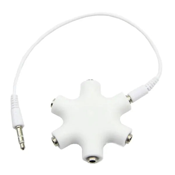 5 portos 3,5 mm audio jack elosztó