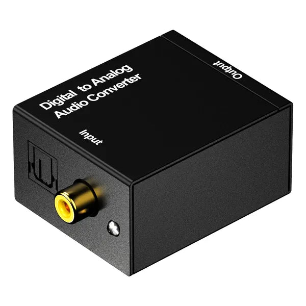 SPDIF/Toslink–Coaxial digitális-analóg RCA audio konverter + 1 m optikai kábel