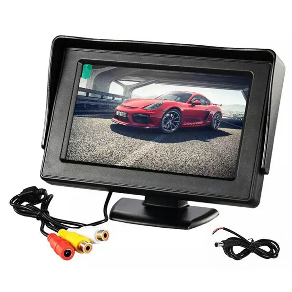 4,3'' autós tolatókamera monitor RCA csatlakozással, 12 V