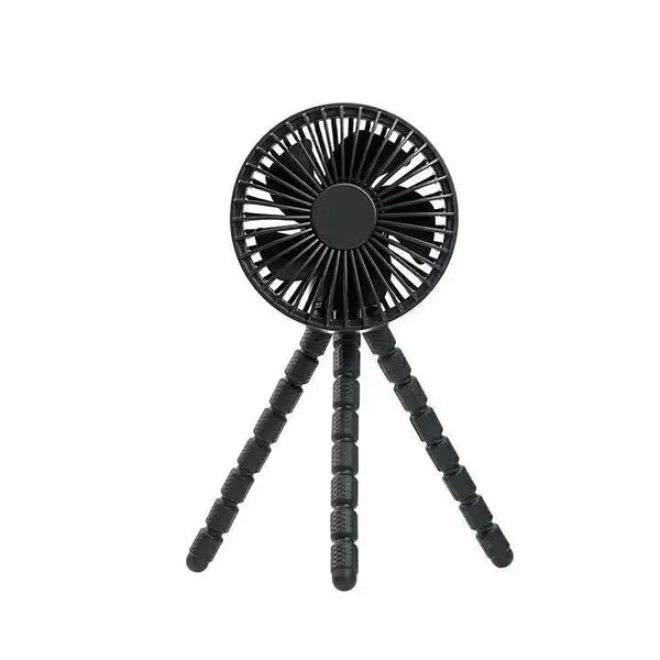 Akkumulátoros mini USB asztali ventilátor, 12,7 cm, fekete