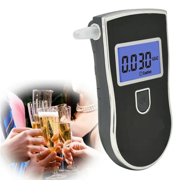 Digitális alkoholszonda lcd kijelzővel, cserélhető csutorákkal