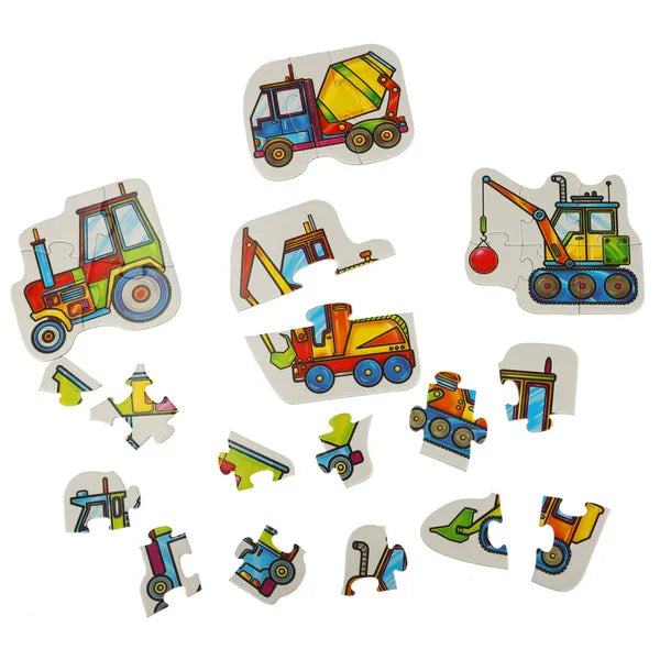 Alexander bébi puzzle – építőgépek, 27 darab, 2+ év