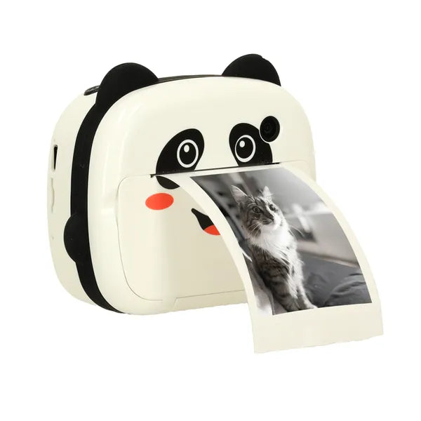 Gyerek azonnali fényképező panda dizájnnal, beépített hőnyomtató + 32GB kártya