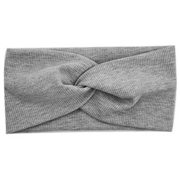 Szürke masnis téli hajpánt 9×20 cm, univerzális méret