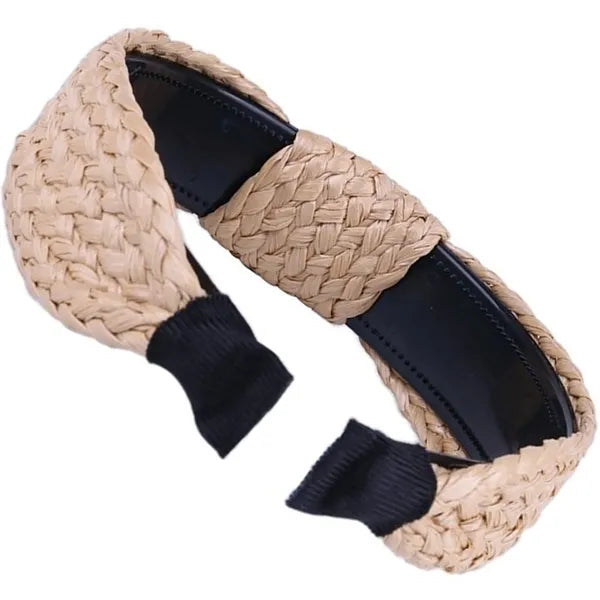 Rattan hajpánt dekoratív csomóval, 4 cm széles, univerzális méret