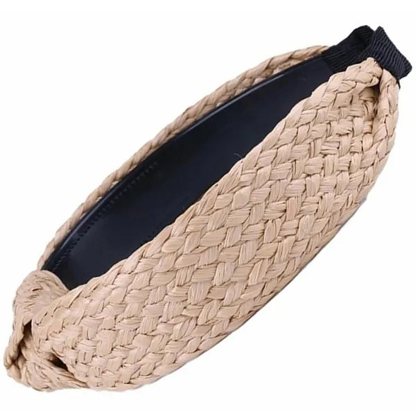 Rattan hajpánt dekoratív csomóval, 4 cm széles, univerzális méret