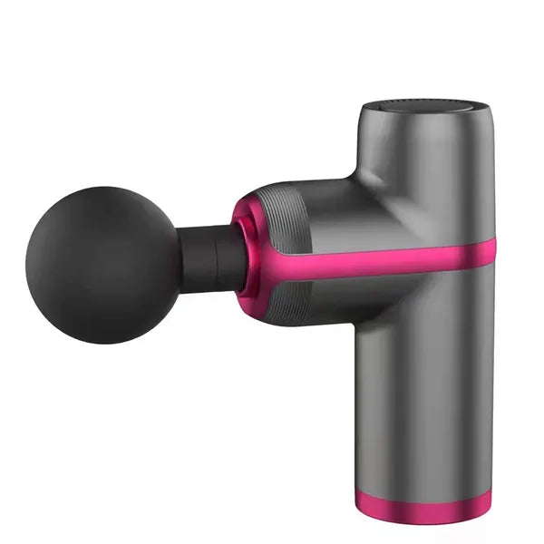 Cenocco hordozható mini masszázspisztoly, sötétszürke, 4 fej, USB töltés