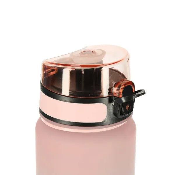 Sport kulacs szívószállal, füles, 600 ml, rózsaszín-kék
