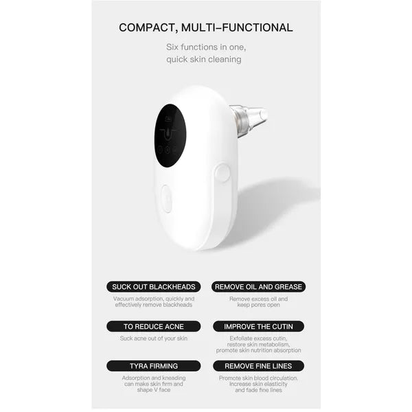 Elektromos mitesszer porszívó 5 cserélhető fejjel, 3 mód, USB 5V