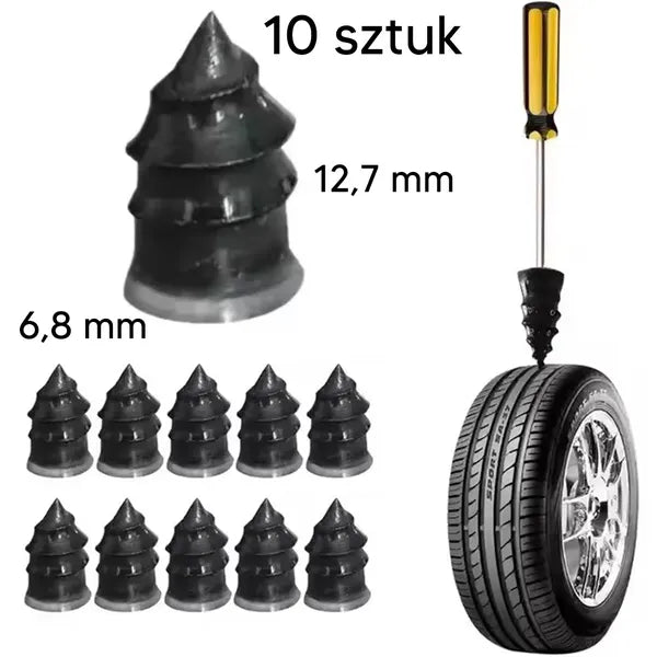 Defektjavító csavarkészlet 10 db, L méret 6,8x12,7 mm gumiabroncshoz