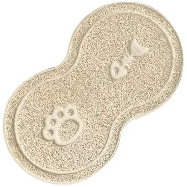 Csúszásgátló vízálló etetőtál alátét, bézs, 45×26 cm, PVC
