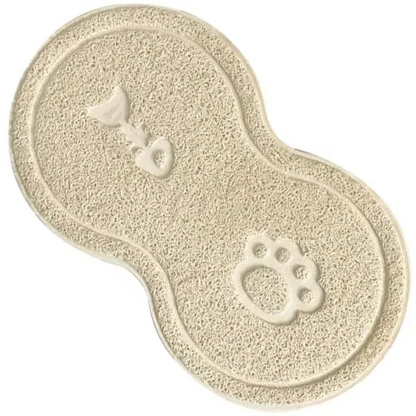 Csúszásgátló vízálló etetőtál alátét, bézs, 45×26 cm, PVC