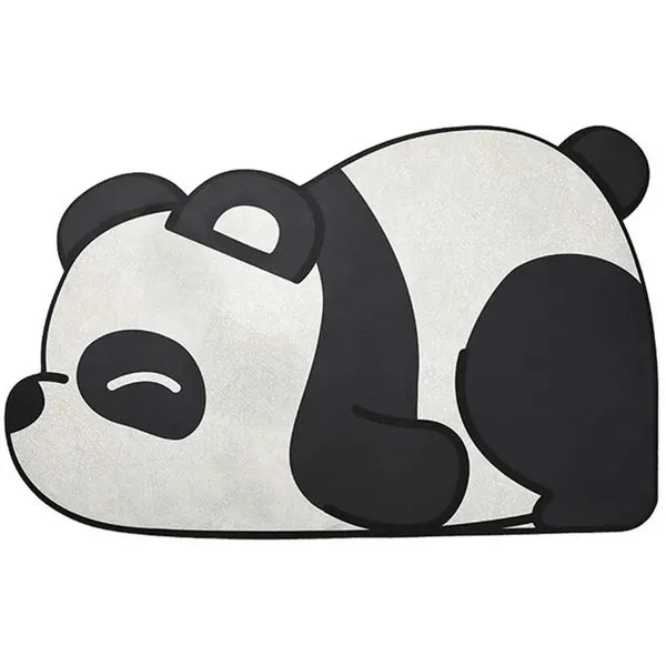 Gyorsan száradó fürdőszobai kilépő, panda minta, 60×40 cm, csúszásgátlós