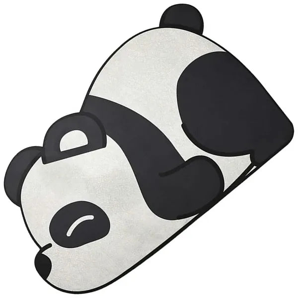 Gyorsan száradó fürdőszobai kilépő, panda minta, 60×40 cm, csúszásgátlós