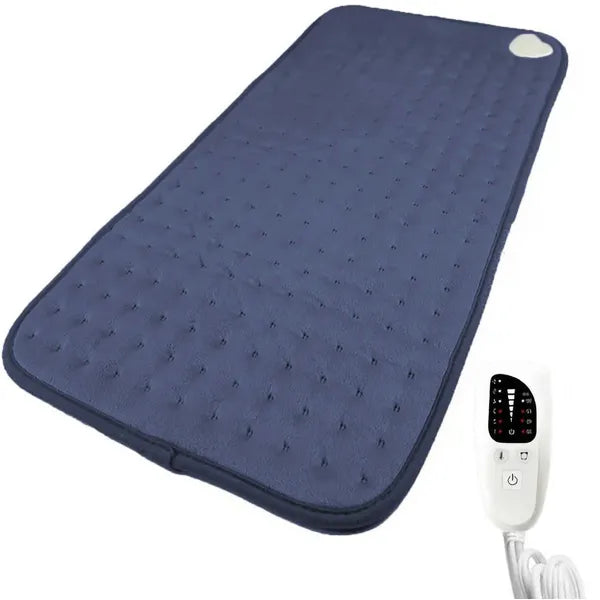 Elektromos melegítő párna 60×30 cm, 6 fokozat, időzítő, kék