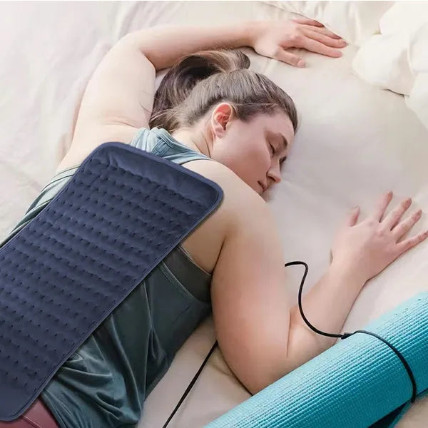 Elektromos melegítő párna 60×30 cm, 6 fokozat, időzítő, kék