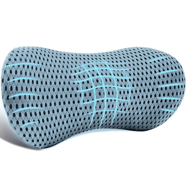 Ergonomikus memóriahabos deréktámasz párna székhez, 48×23×11 cm, kék