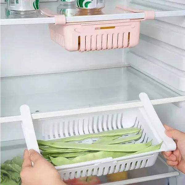 Állítható méretű hűtőszekrénykosár