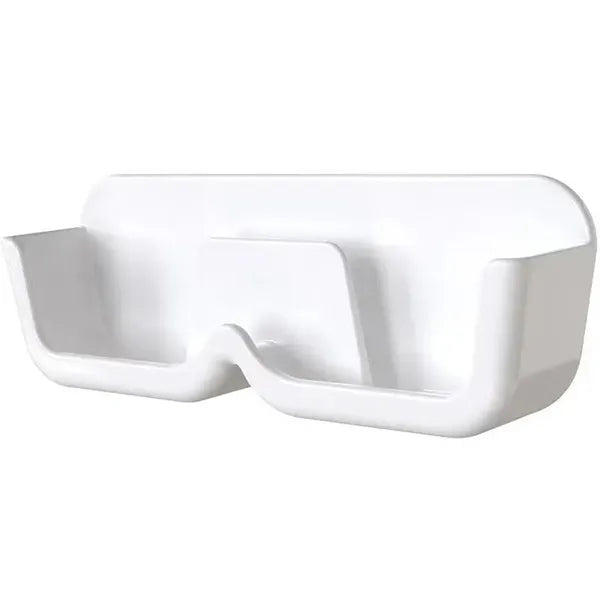 Öntapadós fali szemüvegtartó polc, fehér, 17×5,7×3,2 cm PP