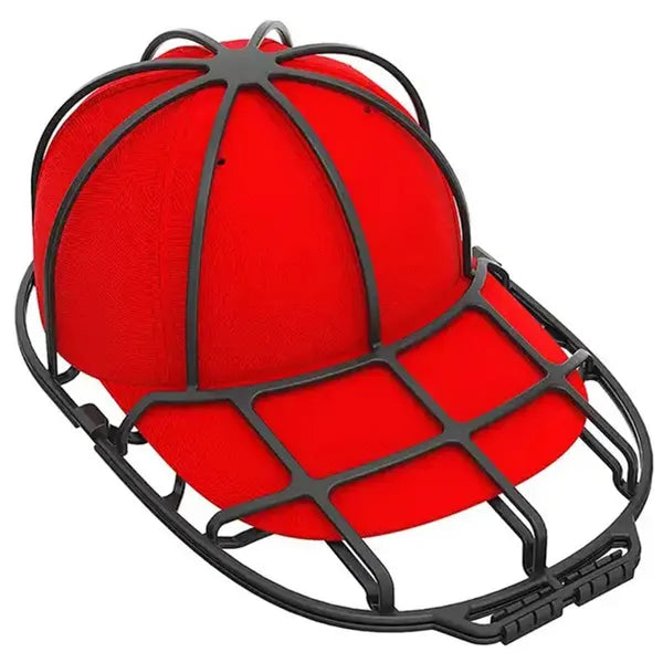 Mosható baseballsapka-forma, fekete PP műanyag, 22×34,5 cm
