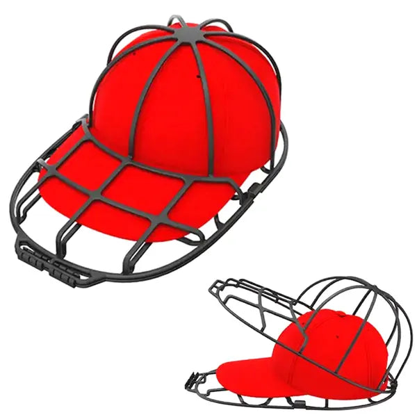 Mosható baseballsapka-forma, fekete PP műanyag, 22×34,5 cm