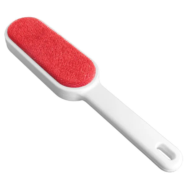 Kétoldalú ruhatisztító kefe 24,5 cm, szilikon/PP, szürke-piros