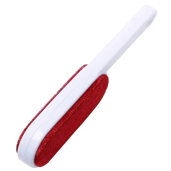 Kétoldalú ruhatisztító kefe 24,5 cm, szilikon/PP, szürke-piros
