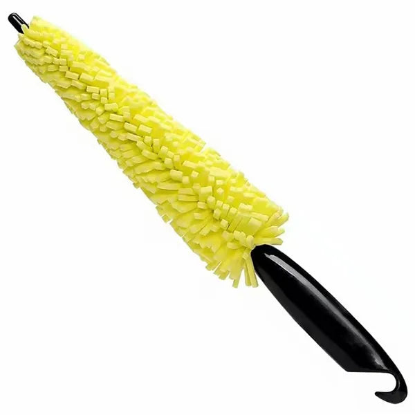 30 cm-es sárga-fekete EVA szivacsos felni- és keréktisztító kefe