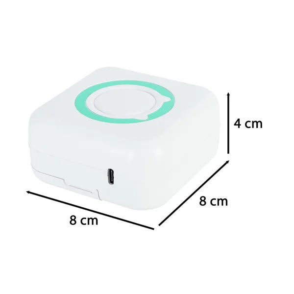 Kék hordozható mini bluetooth hőnyomtató fotókhoz és címkékhez, 57 mm