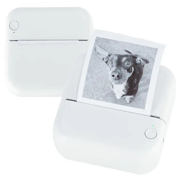 Kék hordozható mini bluetooth hőnyomtató fotókhoz és címkékhez, 57 mm
