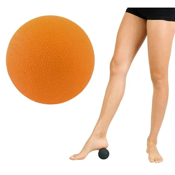 Kemény TPE masszázs labda, narancs, 6 cm