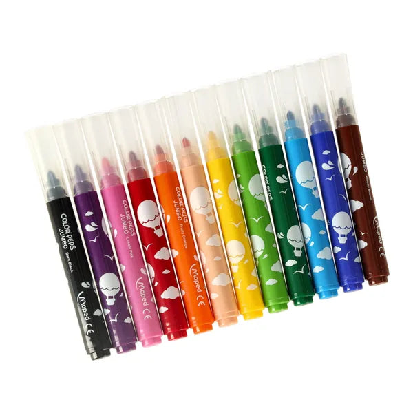 Maped Color'Peps Jumbo filctoll 12 szín, 1+ éveseknek lemosható