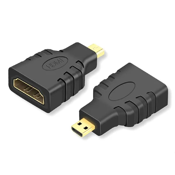 HDMI anya–micro HDMI apa adapter, aranyozott csatlakozó, 1080p, fekete