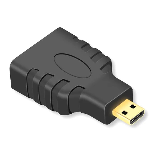 HDMI anya–micro HDMI apa adapter, aranyozott csatlakozó, 1080p, fekete
