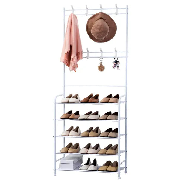Herzberg 4 szintes előszobai kabát- és cipőtároló, 60×170 cm