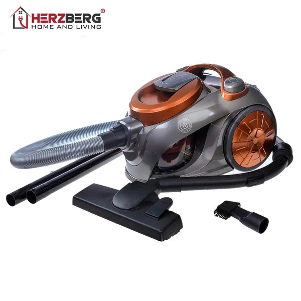 Herzberg HG-8046COP porzsák nélküli multiciklonos porszívó, 1200 W, 2,5 l, réz