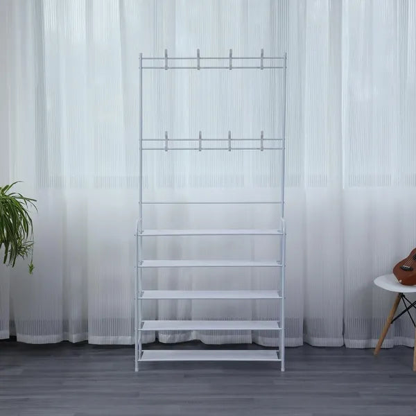 Herzberg 4 szintes előszobai kabát- és cipőtároló, 60×170 cm