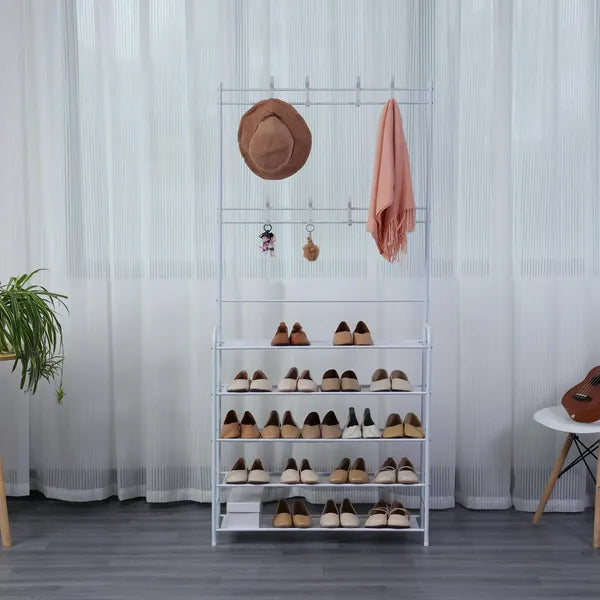Herzberg 4 szintes előszobai kabát- és cipőtároló, 60×170 cm