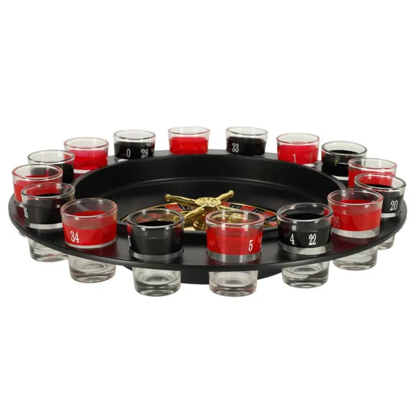 Parti alkoholos rulett játék 16 számozott felespohárral, 30 cm
