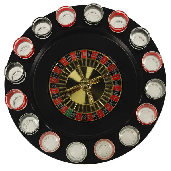 Parti alkoholos rulett játék 16 számozott felespohárral, 30 cm