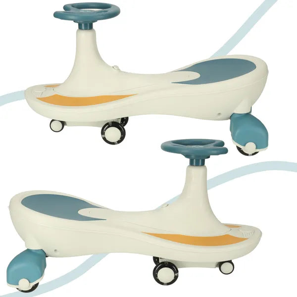 Gravity Rider LED Kerekekkel és Zenével, 76 cm, Kék-Fehér, Max 100 kg