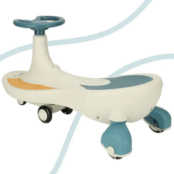 Gravity Rider LED Kerekekkel és Zenével, 76 cm, Kék-Fehér, Max 100 kg