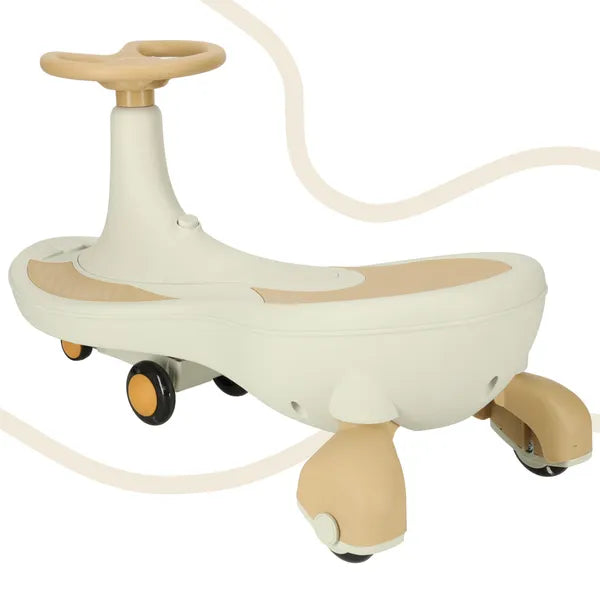 Gravity Rider LED Világító Kerekekkel és Zenével, 76 cm, Bézs, Max 100 kg