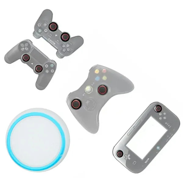 Fehér-kék szilikon analóg joystick sapka pár PlayStation/Xbox-hoz, 22 mm