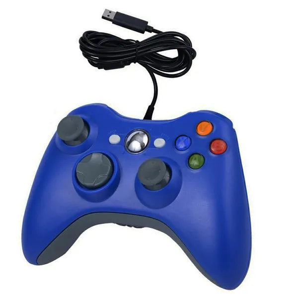 Kék vezetékes kontroller xbox 360/pc-hez