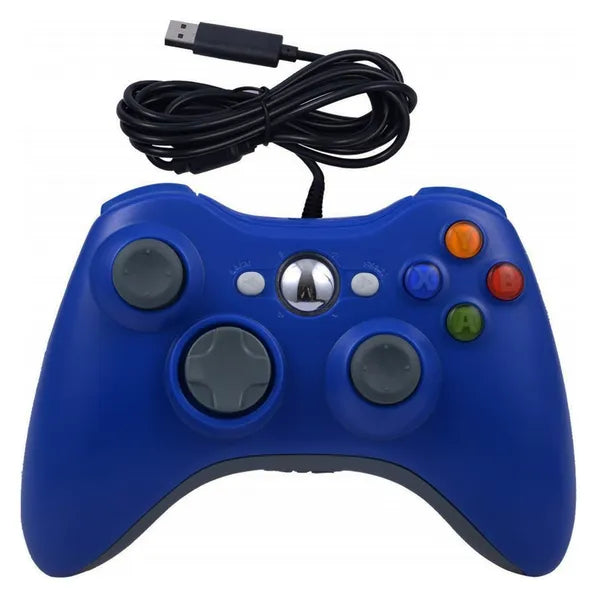 Kék vezetékes kontroller xbox 360/pc-hez