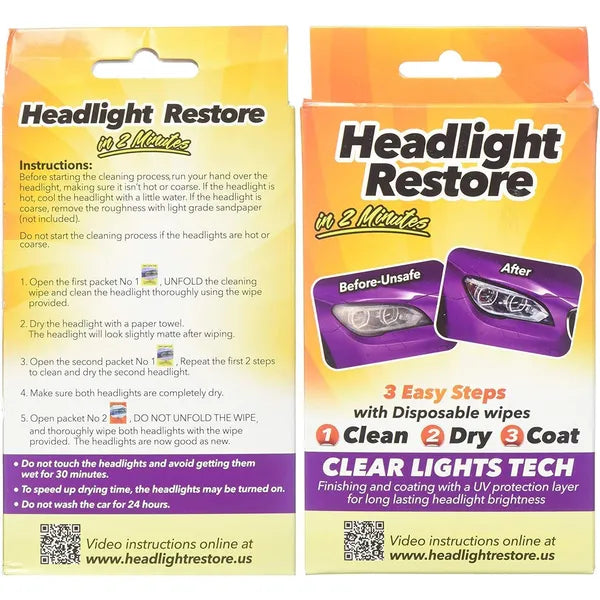 Fényszóró tisztító készlet - clear lights tech