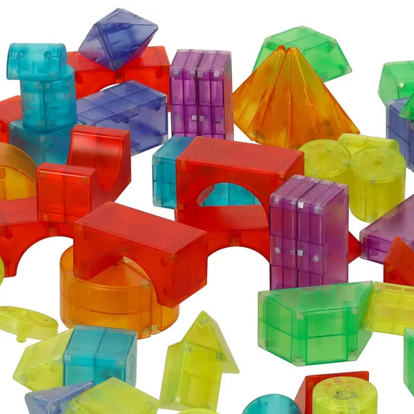 134 db világító mágneses építőkocka készlet 3D figurákhoz, 3+