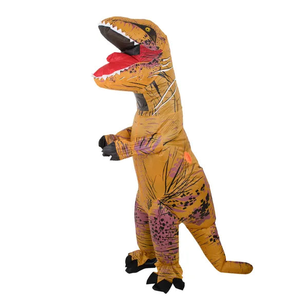 Felfújható T-Rex dinoszaurusz jelmez, barna, 150-190 cm