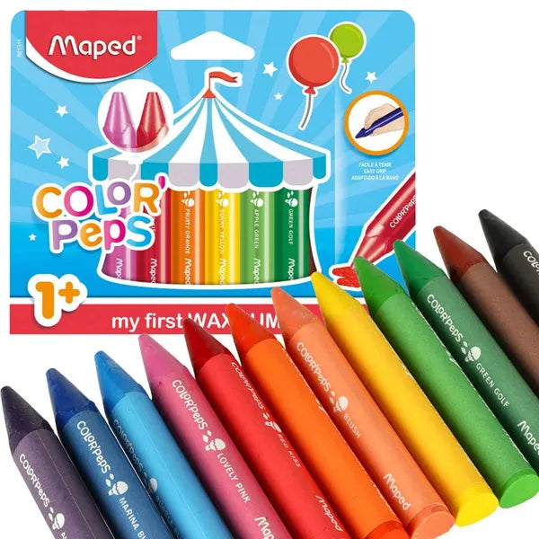 Maped Early Age Jumbo viaszkréta 1+ gyerekeknek, 12 szín, 13 mm